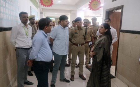 जिलाधिकारी व पुलिस अधीक्षक ने आरओ/एआरओ परीक्षा 2025 की तैयारियों का किया निरीक्षण।