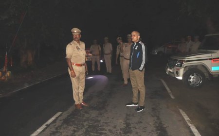 Hardoi : पुलिस अधीक्षक ने टडियावां थाना क्षेत्र में चेक पोस्ट का किया निरीक्षण, सतर्कता के दिए निर्देश