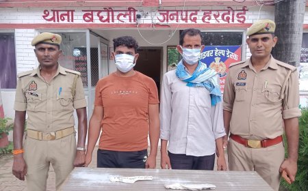 Hardoi : अवैध मांस बिक्री और हथियार के साथ दो अभियुक्त गिरफ्तार