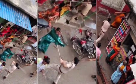 बलिया के बांसडीह में पुलिस ने किया लाठीचार्ज: ग्रामीणों ने शव को सड़क पर रखकर प्रदर्शन और चक्का जाम किया था, प्रदर्शनकारी महिलाओं को पीटा, कई घायल। 