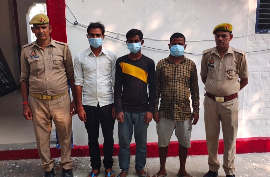 Hardoi News: मारपीट और गाली-गलौज के मामले में तीन अभियुक्त गिरफ्तार, मल्लावां पुलिस की त्वरित कार्रवाई