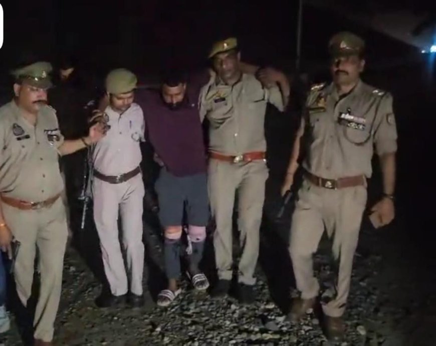 Saharanpur : गागलहेड़ी पुलिस का बड़ा वार थाना प्रभारी विनोद कुमार के नेतृत्व में 1 लाख का इनामी बदमाश मुठभेड़ में घायल