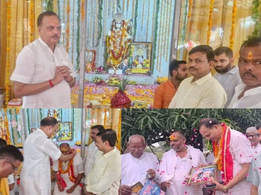 Guru Purnima 2025: गुरु पूर्णिमा के अवसर पर विधायक द्वारा लिया गया संत बच्चा बाबा का आशीर्वाद। 