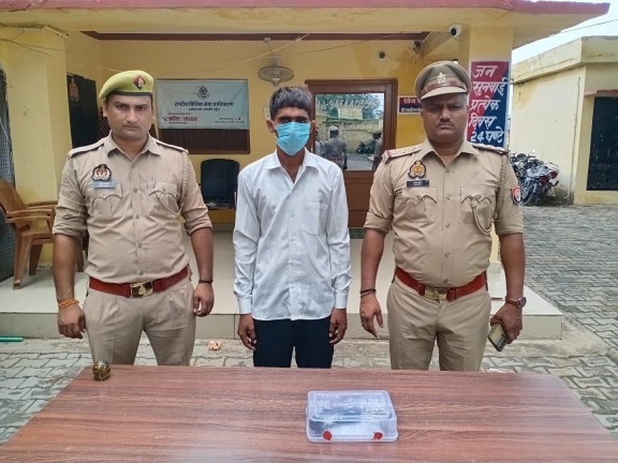 हत्या के मामले में दूसरा अभियुक्त गिरफ्तार, तमंचा एवं कारतूस बरामद ।