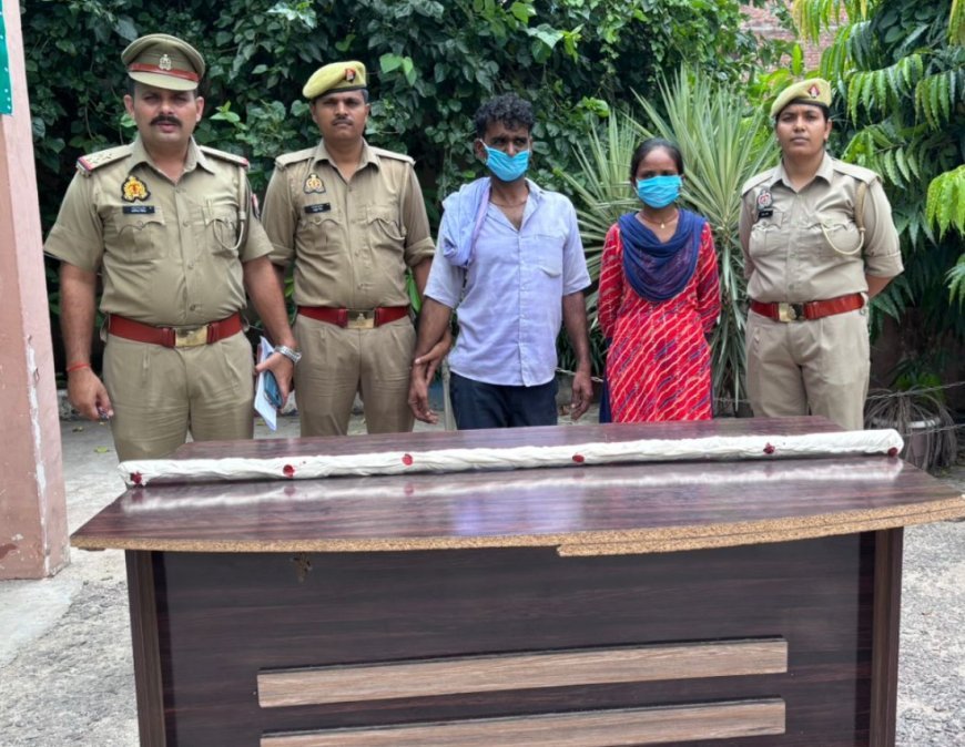 Hardoi : संडीला में हत्या के मामले में दो अभियुक्त गिरफ्तार, लाठी बरामद