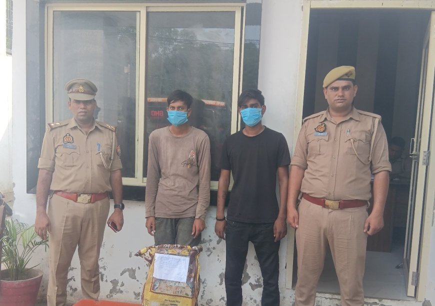 Hardoi : शाहाबाद में बैटरी चोरी का मामला, दो अभियुक्त गिरफ्तार, दो बैटरी बरामद