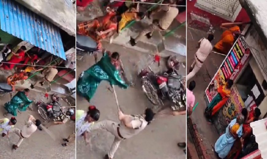 बलिया के बांसडीह में पुलिस ने किया लाठीचार्ज: ग्रामीणों ने शव को सड़क पर रखकर प्रदर्शन और चक्का जाम किया था, प्रदर्शनकारी महिलाओं को पीटा, कई घायल। 