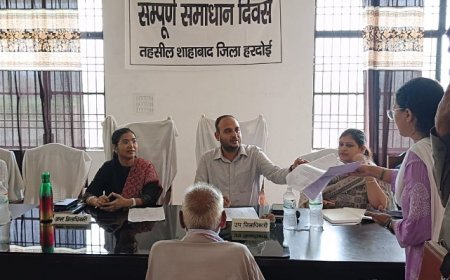 शाहाबाद तहसील में संपूर्ण समाधान दिवस: अपर जिलाधिकारी ने सुनीं जन समस्याएं, त्वरित निस्तारण के निर्देश।