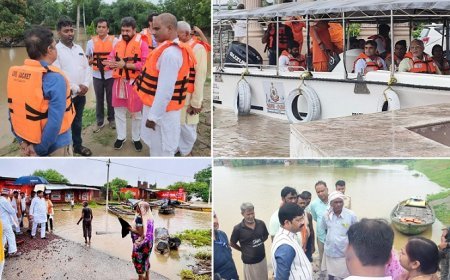 सीएम योगी के निर्देश पर बाढ़ प्रभावित क्षेत्रों में ग्राउंड जीरो पर राहत बांट रहे मंत्री, प्रभावित क्षेत्रों में मुस्तैद है योगी की टीम-11 । 