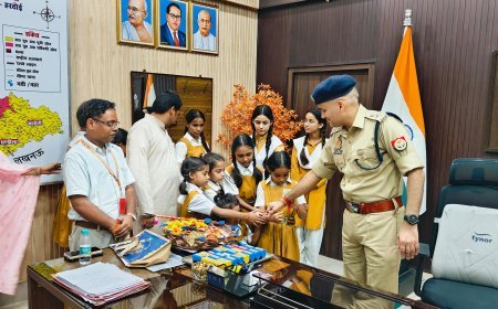 Hardoi : एसपी नीरज कुमार जादौन को बांधी गई राखी, महर्षि विद्या मंदिर की छात्राओं और ब्रह्मकुमारी संस्थान व महिला मोर्चा की महिलाओं को मिला सुरक्षा का वादा