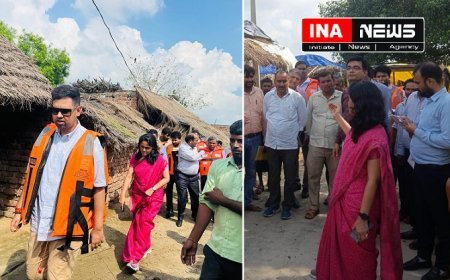 मंडलायुक्त रोशन जैकब ने बिलग्राम के बाढ़ प्रभावित क्षेत्रों का लिया जायजा, राहत कार्यों के लिए दिए सख्त निर्देश।