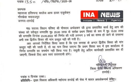 Hardoi : महाराजा हरिश्चन्द्र कॉलेज को द्वितीय किश्त के लिए नोटिस