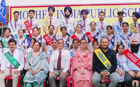 मदर इण्डिया पब्लिक स्कूल की नयी छात्र परिषद में मनराज सिह, हैडब्वाय एवं प्रगति यादव बनी हैडगर्ल।