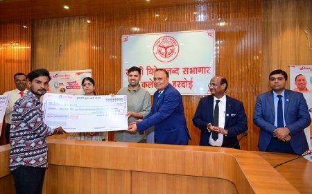 यूनियन बैंक ने मुख्यमंत्री युवा उद्यमी विकास अभियान के तहत 45 लाभार्थियों को 1.25 करोड़ के चेक वितरित किए, लखपति दीदी योजना को बढ़ावा।