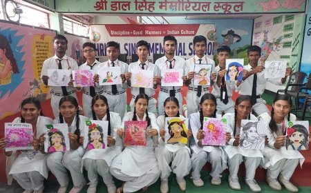 श्री राधा अष्टमी पर बच्चों ने उकेरीं राधा रानी की अलौकिक छवियाँ।