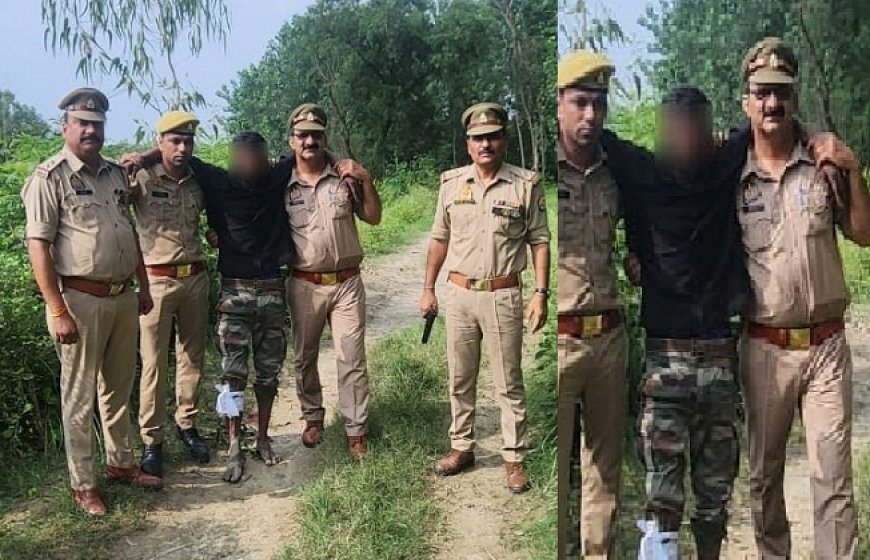 पुलिस मुठभेड़: शातिर गैंगस्टर नफीस उर्फ काला घायल, हथियार और मोटरसाइकिल बरामद। 