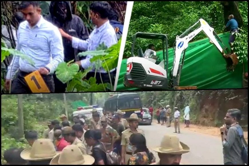 धर्मस्थल सामूहिक दफन मामला- बंगलागुड्डे में 100 से अधिक हड्डियों और कंकाल अवशेष मिले, एसआईटी जांच बारिश के बीच जारी। 