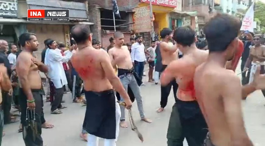 Ballia : यादे ईमाम हुसैन मे निकला जुलूसे चेहल्लूम, अंजुमने ए हाशिमिया ने किया जंजीरी मातम