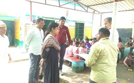Hardoi : CDO ने किया प्राथमिक विद्यालय मुरलीगंज का निरीक्षण, सुविधाओं और शिक्षण में सुधार के निर्देश