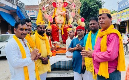 Hardoi : बिलग्राम के सुभाष पार्क में गणेश महोत्सव का भव्य आयोजन