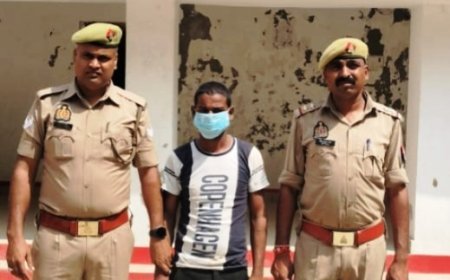 Hardoi : दहेज प्रताड़ना के आरोप में पत्नी की हत्या करने वाले आरोपी पति को ईंट के साथ गिरफ्तार