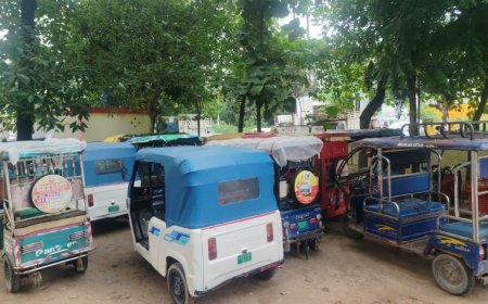 Sitapur : परिवहन विभाग ने ई रिक्शा के किए ई चालान, एक तरफा कार्यवाही से रिक्शा यूनियन मे नाराजगी