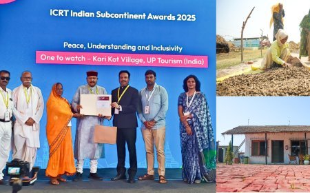 Lucknow : ग्रामीण पर्यटन में सराहनीय कार्य करने के लिए जनपद बहराइच के कारिकोट गांव को नई दिल्ली में आईसीआरटी अवार्ड-2025 से किया गया सम्मानित 