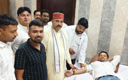 Sambhal : प्रधानमंत्री मोदी के 75वें जन्मदिन पर भाजपा युवा मोर्चा ने लगाया रक्तदान शिविर, सैकड़ों लोगों ने किया रक्तदान