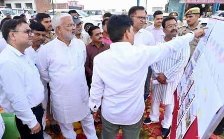 Shahjahanpur : जल शक्ति मंत्री का शाहजहांपुर दौरा, गर्रा नदी परियोजना का निरीक्षण