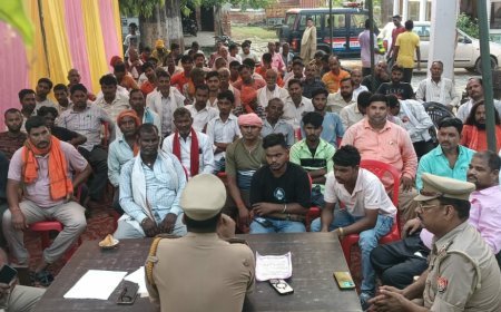 Sitapur : थानगांव में शांति समिति की बैठक सम्पन्न