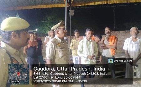 Hardoi : संडीला में रामलीला और दुर्गा प्रतिमा पंडाल की सुरक्षा का गहन निरीक्षण