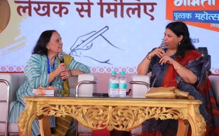 Lucknow : गोमती पुस्तक महोत्सव में शीला रोहेकर से विशेष बातचीत, यहूदी समाज की त्रासदी पर जोर