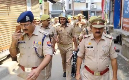 Sambhal : सम्भल में फ्लैगमार्च, जुमे की नमाज को लेकर दूसरे जिले भी अलर्ट पर