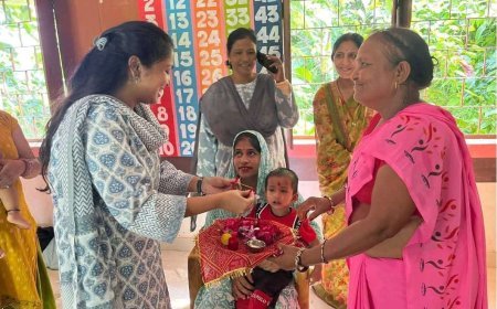 Gorakhpur : सम्भव अभियान में आंगनबाड़ी कार्यकर्ता के प्रयास से कुपोषित बच्ची अंतिमा सामान्य वजन श्रेणी में