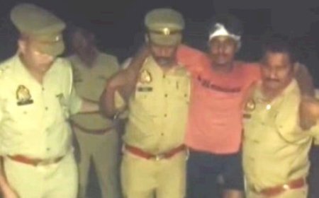 Hardoi : 25 हजार के इनामी भैंस चोर को पुलिस मुठभेड़ में घायल अवस्था में गिरफ्तार, चोरी की भैंस, बाइक और तमंचा जब्त