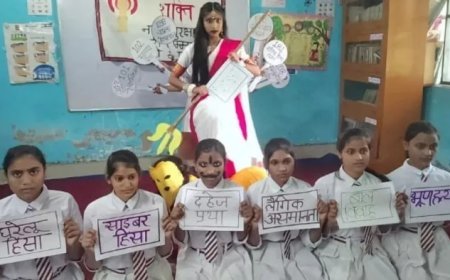 Lucknow : एक साथ मंच पर उतरीं केजीबीवी की 68,000 बालिकाएं, सामाजिक बुराइयों पर करारा प्रहार 