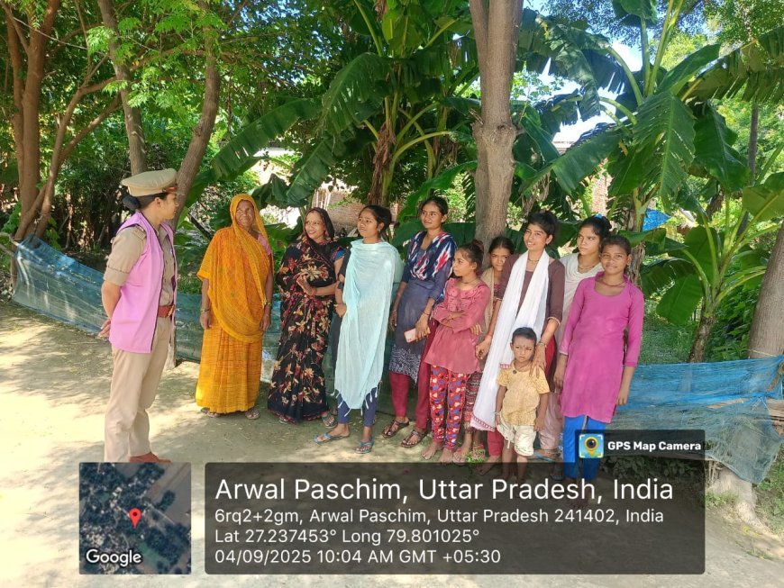Hardoi : अरवल में एंटी रोमियो अभियान- पुलिस ने महिलाओं एवं किशोरियों को सिखाए सुरक्षा के तरीके