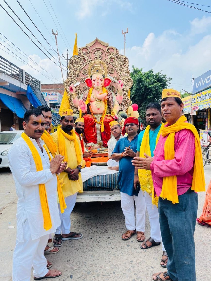 Hardoi : बिलग्राम के सुभाष पार्क में गणेश महोत्सव का भव्य आयोजन