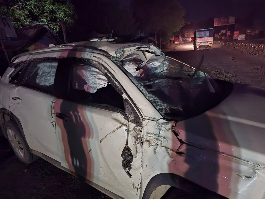 Sambhal : एसडीएम सम्भल की कार रामनगर में हादसे का शिकार, बाल-बाल बचे दंपत्ति