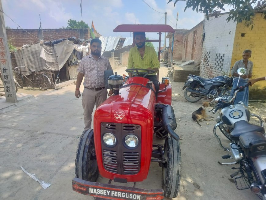 Hardoi : सहायक जिला उद्यान निरीक्षक ने किया केला खेती के खेतों का भ्रमण और 2 WD ट्रैक्टर का निरीक्षण