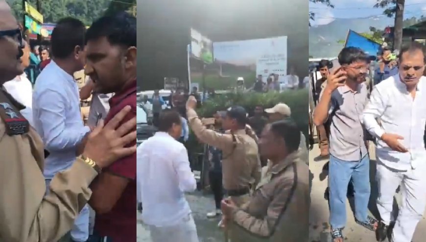 Mussoorie : मसूरी-देहरादून मार्ग पर जाम, जेसीबी खराब होने से हंगामा, विधायक संजय डोभाल और पुलिस में तीखी बहस