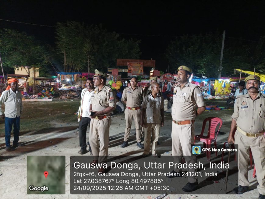 Hardoi : संडीला में प्रभारी निरीक्षक ने हाईवे, मेले और रामलीला स्थल पर सुरक्षा व्यवस्था की कमान संभाली