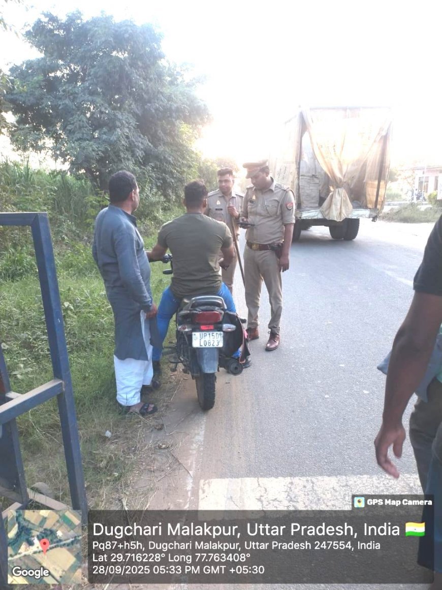 Deoband : थाना क्षेत्र में नो हेलमेट-नो फ्यूल चेकिंग, बीट चौपाल और मिशन शक्ति जागरूकता अभियान