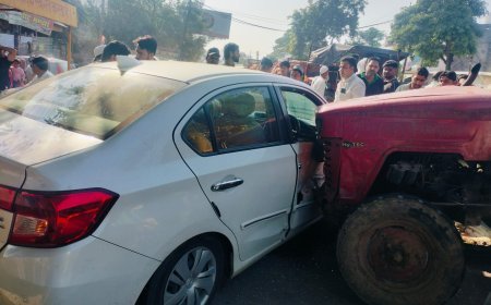 Saharanpur : सहारनपुर में ओवरलोड ट्रैक्टर ट्रॉली पलटी, मोटरसाइकिल सवार महिला गंभीर घायल