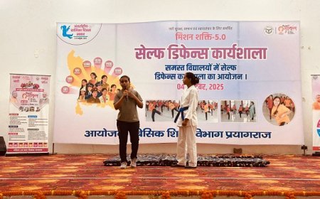 मिशन शक्ति- 5.0: छात्राओं को आत्मरक्षा से मिल रही आत्मविश्वास की सीख।