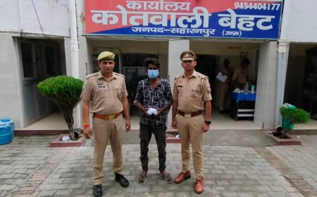 Saharanpur : ऑपरेशन सवेरा के तहत बेहट पुलिस ने चरस तस्कर को पकड़ा