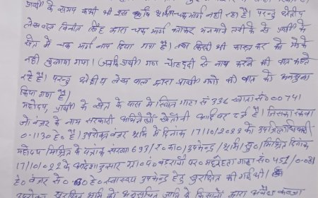 Sitapur : उपकेन्द्र के नाम सुरक्षित भूमि को कब्जा मुक्त कराने के लिए एसडीएम को दिया शिकायती पत्र। 