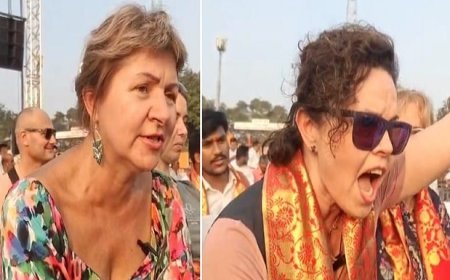 Ayodhya: अयोध्या दीपोत्सव में विदेशी मेहमानों का उत्साह चरम पर, लगाए जय श्रीराम के नारे।