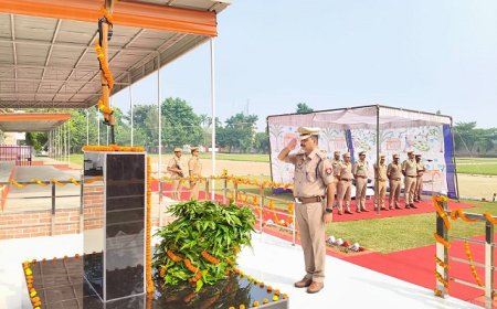 पुलिस स्मृति दिवस: रिजर्व पुलिस लाइन बलिया में शहीदों को भावभीनी श्रद्धांजलि।