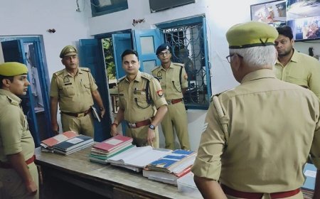 Hardoi: हरदोई में पुलिस अधीक्षक ने मझिला थाने का निरीक्षण किया। 
